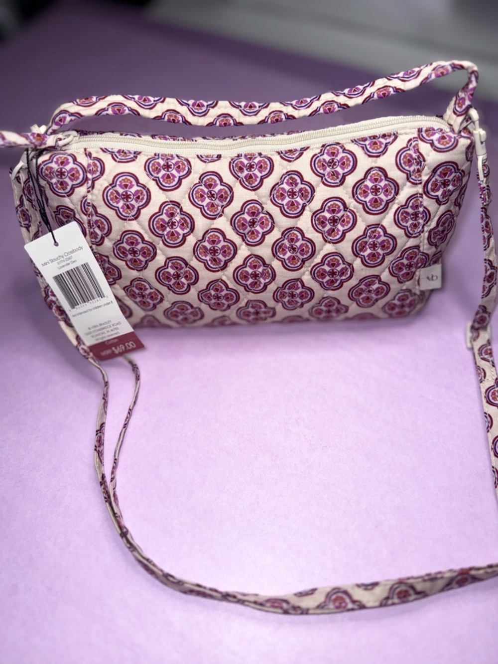 NWT Vera Bradley Mini Slouchy Crossbody -Lavender Geo